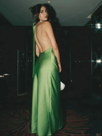 Sexy Halter Green Backless Prom Dress Long Evening Dress Y8230 by simplepromdress