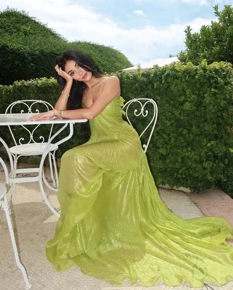 Sexy Green Long Prom Dress Spaghetti Straps Evening Gown Y7925 by simplepromdress