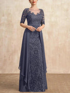Chiffon Lace Maxi Dress by Dreamylily