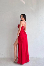Sheath/Column Sweetheart Ruched Satin Long Prom Evening Dress Y5713 by simplepromdress