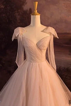 Light Pink Tulle Sequins tiered Prom Dress Evening Dress Y8389 by simplepromdress
