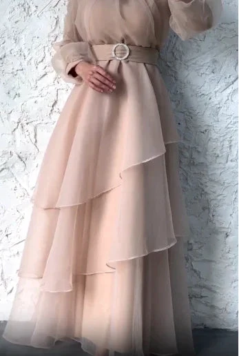 Charming A-line Long Sleeves Evening Dress Y5812 by simplepromdress