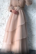 Charming A-line Long Sleeves Evening Dress Y5812 by simplepromdress