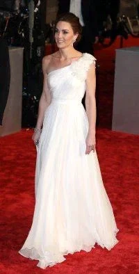 Elegant White One Shoulder Tulle Prom Dress Formal Evening Dress Y8198 by simplepromdress