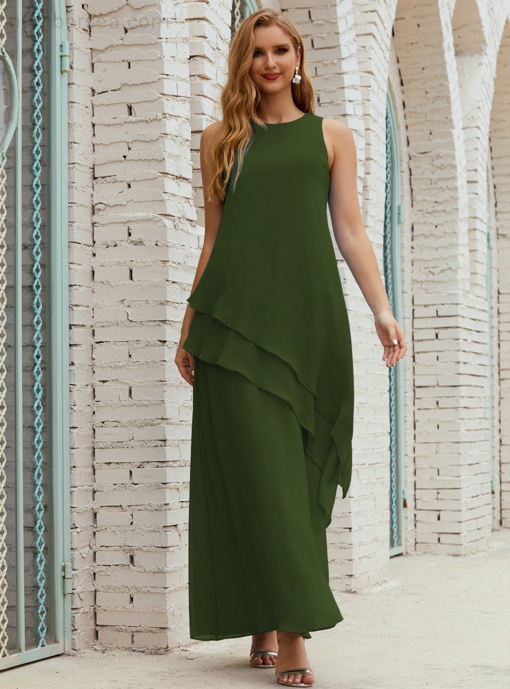 Chiffon Long Plus Size Mother of Bride Dresses Formal Bridesmaid Prom Gown SY28019