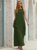 Chiffon Long Plus Size Mother of Bride Dresses Formal Bridesmaid Prom Gown SY28019