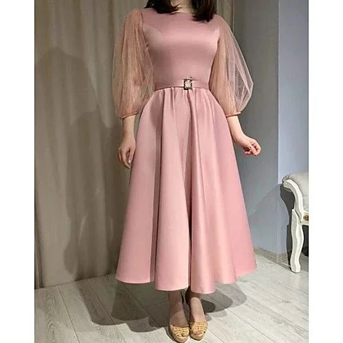 A-Line 3/4 Sleeve Cocktail Dresses Vintage Cocktail Party Dress Formal Evening Dress Y5690 by simplepromdress