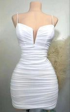Cute White Straps Homecoming Dress Sexy Bodycon Dress Y1917 by simplepromdress