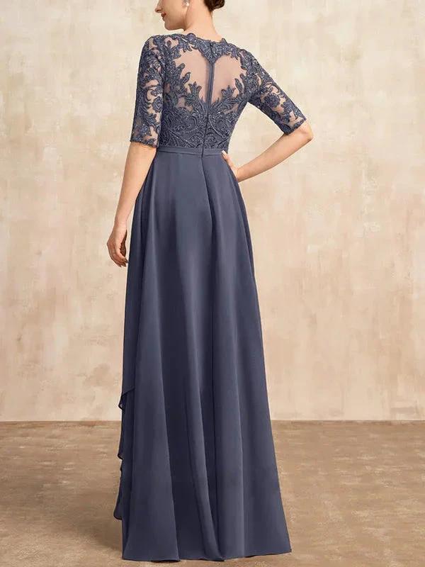 Chiffon Lace Maxi Dress by Dreamylily