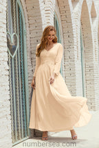 Numbersea Bridesmaid Dress Chiffon Formal Party Dress Evening Dress 28016 by numbersea