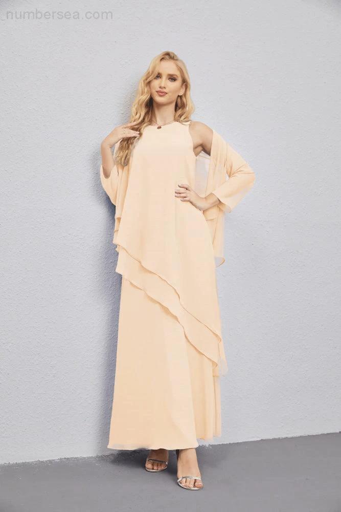 Mother of Bride Dresses with Open Front Lightweight Cardigan Formal Prom Gown 28081 by numbersea