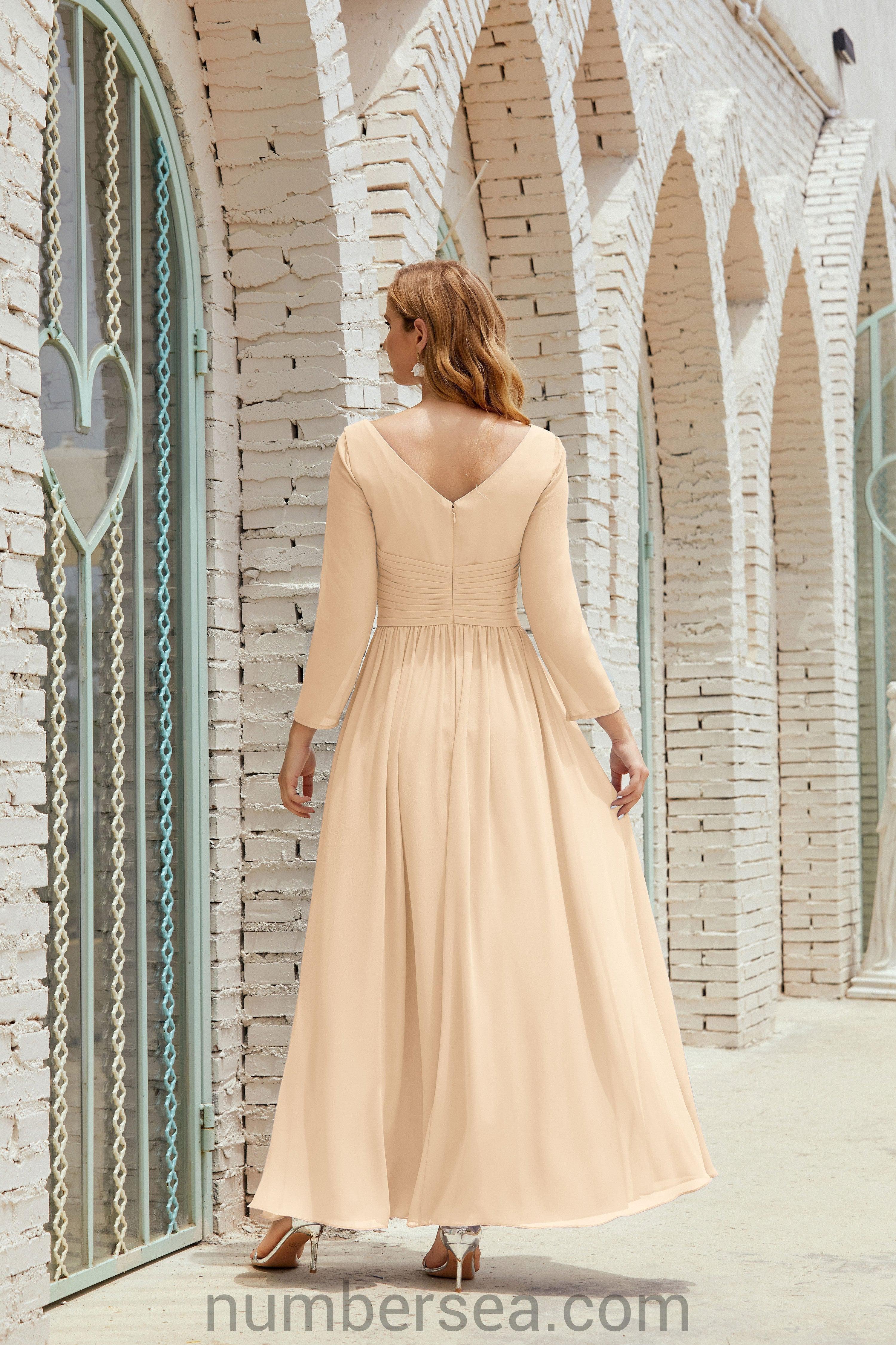 Numbersea Bridesmaid Dress Chiffon Formal Party Dress Evening Dress 28016 by numbersea