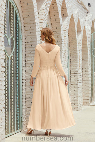 Numbersea Bridesmaid Dress Chiffon Formal Party Dress Evening Dress 28016