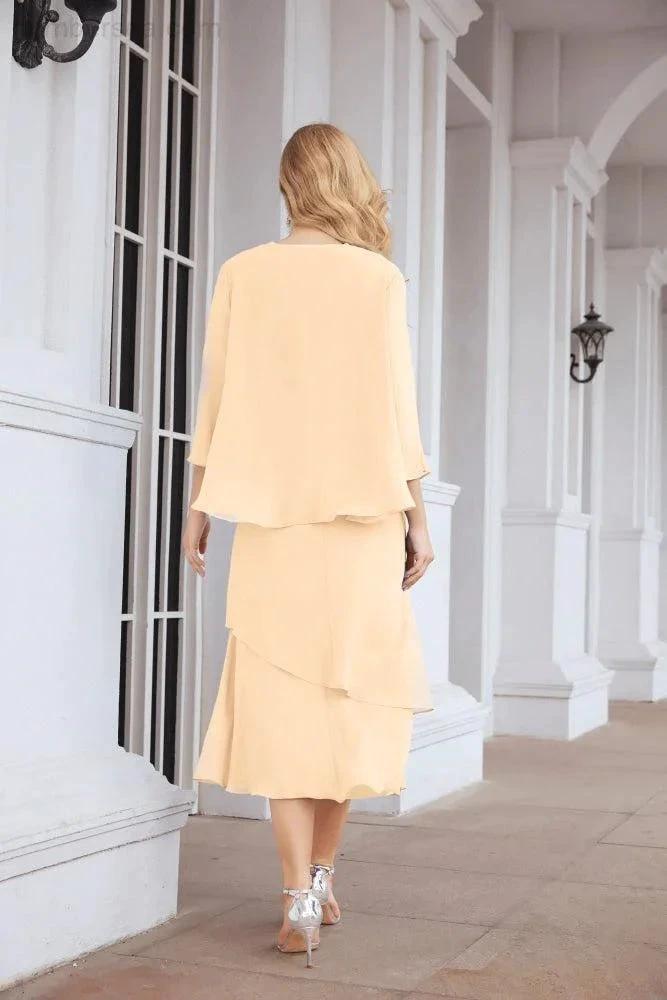 Sunnderly Two-Piece A-line Mother of The Bride Dress Formal Party Gown Dress SY28072 by numbersea