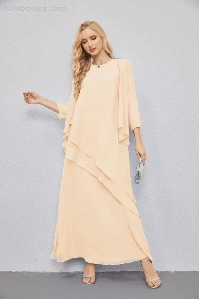 Mother of Bride Dresses with Open Front Lightweight Cardigan Formal Prom Gown 28081 by numbersea