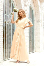 Numbersea Mother of The Bride Dresses Plus Size V-Neck Floor Length Formal Prom Dress for Wedding Guest 28020 by numbersea