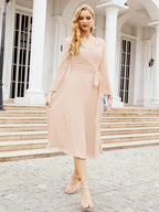 Bridesmaid Dress V-Back Waist Belt Mother of the Bride Wedding Guest SY28031 by numbersea