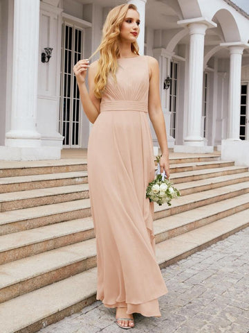 Numbersea Bridesmaid Dresses for Wedding Ruffles Long Formal Prom Gowns 28039