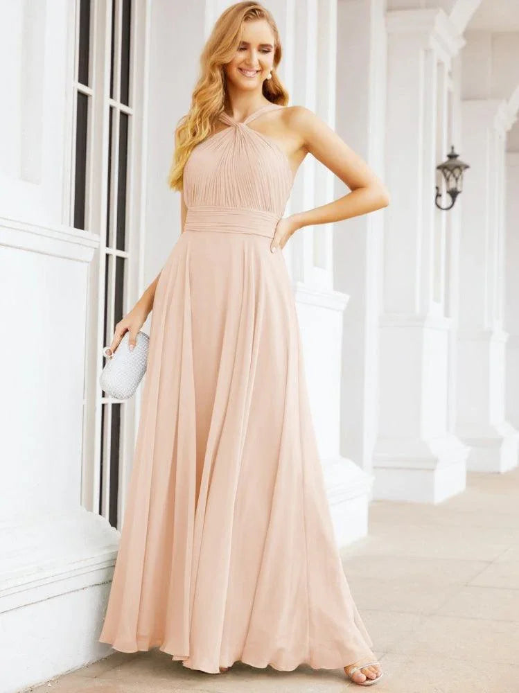 Numbersea Abiti da damigella incrociati con collo all'americana per festa, matrimonio, sera, ballo di fine anno, abiti lunghi da ballo 28053