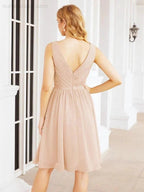 Numbersea Homecoming Dresses Knee Length Skirt V Back 28062 by numbersea