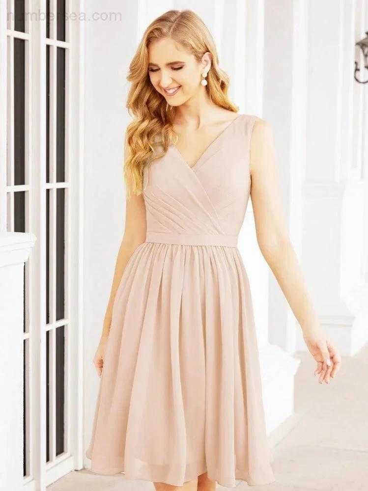 Numbersea Homecoming Dresses Knee Length Skirt V Back 28062 by numbersea