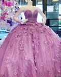 Luxurious Beaded Ball Gown With Flowers Quinceanera Dress Y811 by simplepromdress
