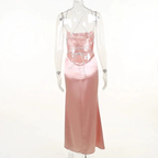 Sexy Pink Mermaid Long Prom Dress,Backless Pink Evening Dress Y1933 by simplepromdress