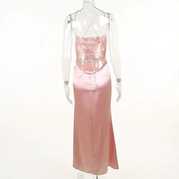 Sexy Pink Mermaid Long Prom Dress,Backless Pink Evening Dress Y1933 by simplepromdress