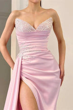 Sleeveless Sweetheart Mermaid Prom Dress with Sequins and Split by BIZTUNNEL
