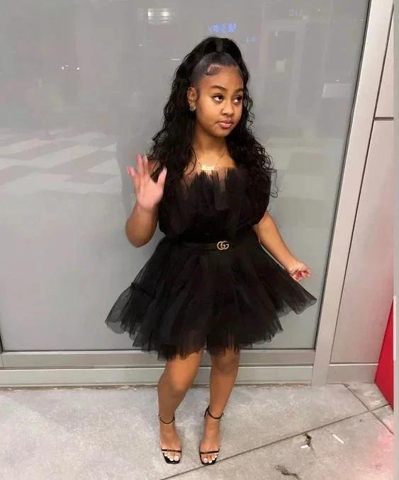 Black Tulle Homecoming Dress Cute Little Black Party Dress Y504 by simplepromdress