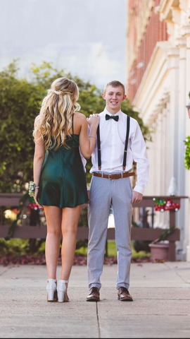 Green Spaghetti Straps Homecoming Dress Green Birthday Party Dress Y5476