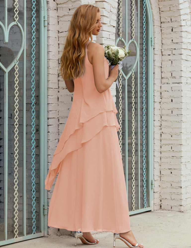 Chiffon Long Plus Size Mother of Bride Dresses Formal Bridesmaid Prom Gown SY28019