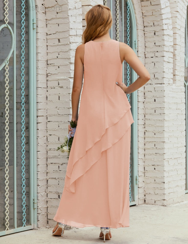 Chiffon Long Plus Size Mother of Bride Dresses Formal Bridesmaid Prom Gown SY28019