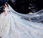 Fairy Romantic Off Shoulder White Wedding Dress Sweep Train Y6878 by simplepromdress