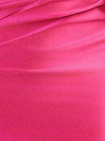 Fuchsia Sheath Off the Shoulder Short Satin Homecoming Dress