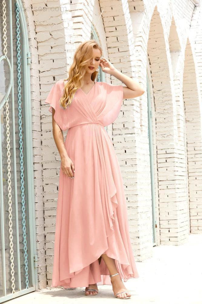 Numbersea Mother of The Bride Dresses Plus Size V-Neck Floor Length Formal Prom Dress for Wedding Guest 28020 by numbersea