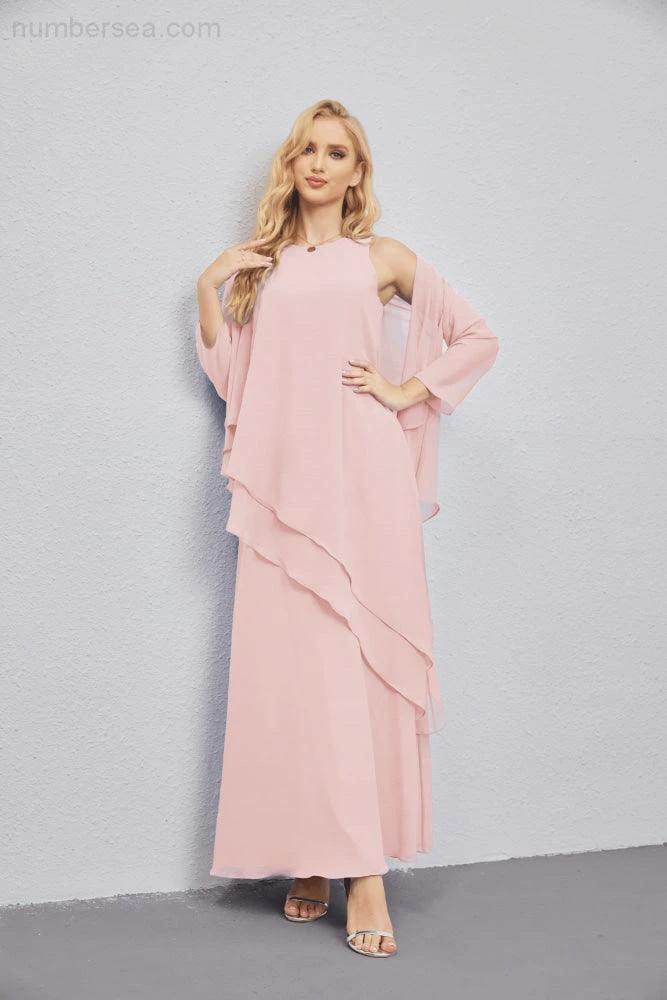 Mother of Bride Dresses with Open Front Lightweight Cardigan Formal Prom Gown 28081 by numbersea