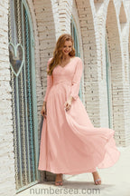Numbersea Bridesmaid Dress Chiffon Formal Party Dress Evening Dress 28016 by numbersea