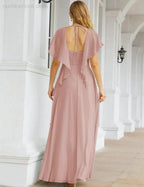 Numbersea Bridesmaid Dresses Backless Formal Prom Gowns for Evening Party Mother of The Bride Dress 28040 by numbersea