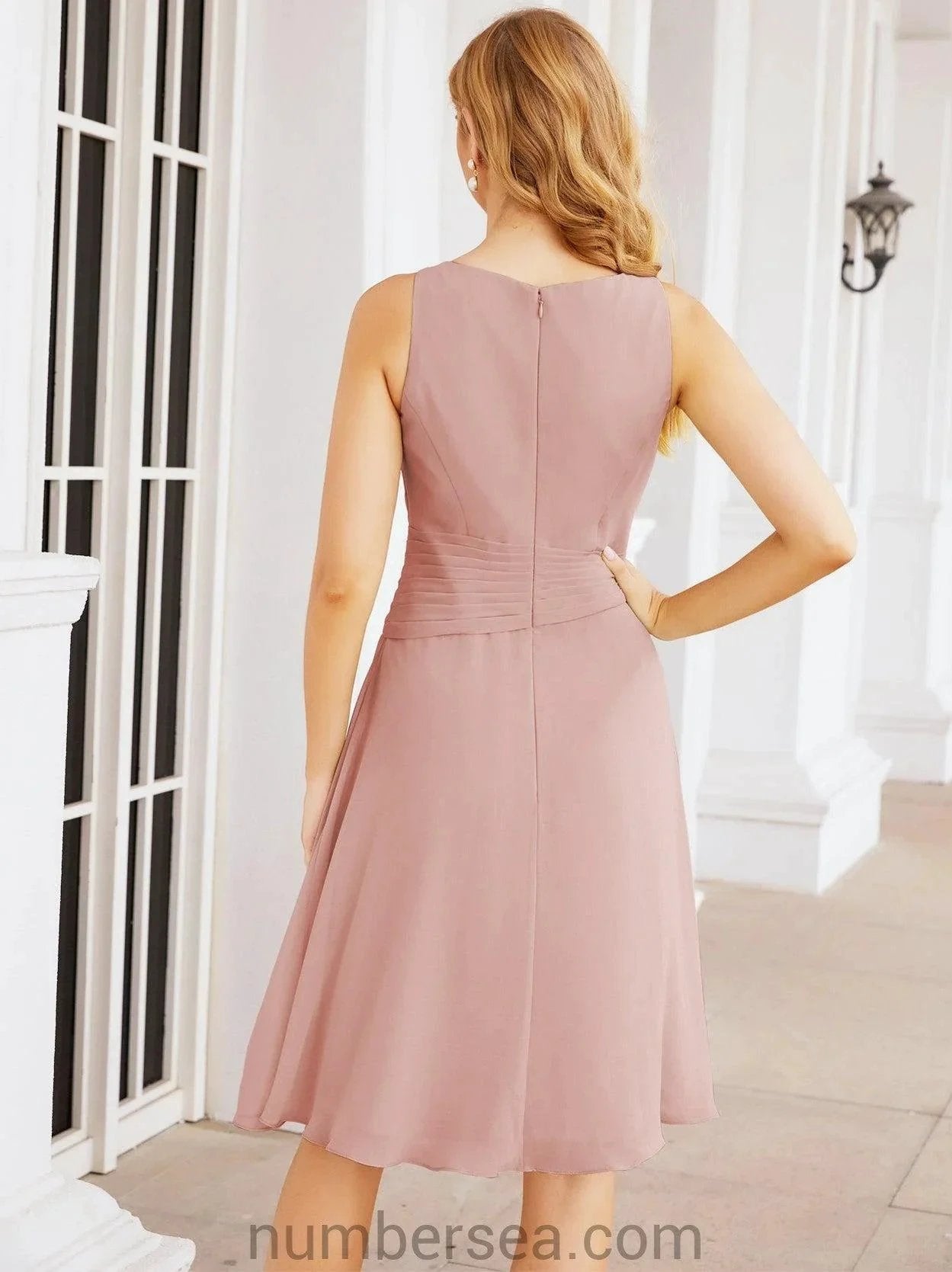 Sunnderly Mother of The Bride Dresses Prom Dress Casual Pleated Dress SY28065 by numbersea