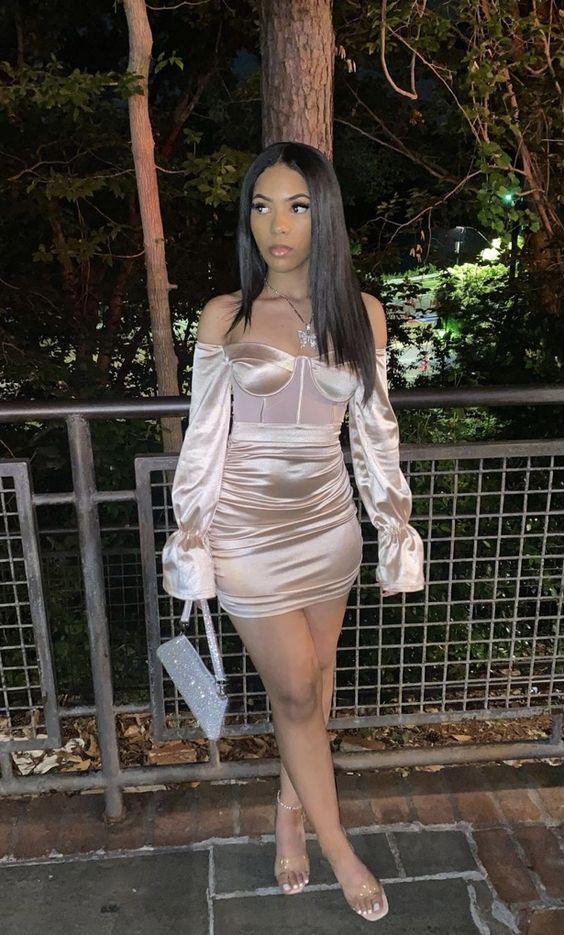 Abito per il diciottesimo compleanno per ragazze nere Corsetto Abito sexy per festa di ritorno a casa Y366