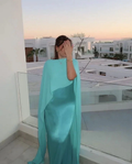 Chic Satin Chiffon Long Prom Evening Dress Y7867 by simplepromdress