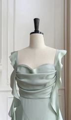 Fashion Green A Line Homecoming Dress Satin Mini Prom Dress Y7574 by simplepromdress
