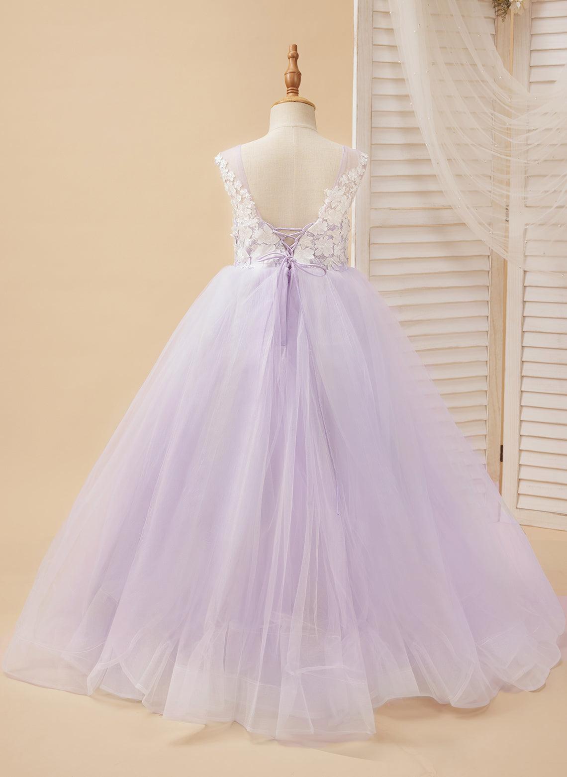 Enchanted Princess Tulle and Lace  Flower Girl Dress - photo 2