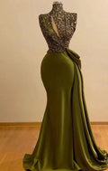 High neck vintage evening dresses long sparkly vintage elegant evening gowns Y390 by simplepromdress