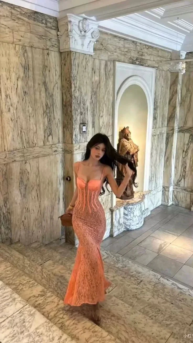 Sexy Lace Mermaid Prom Dress Long Evening Gown Y7693 by simplepromdress