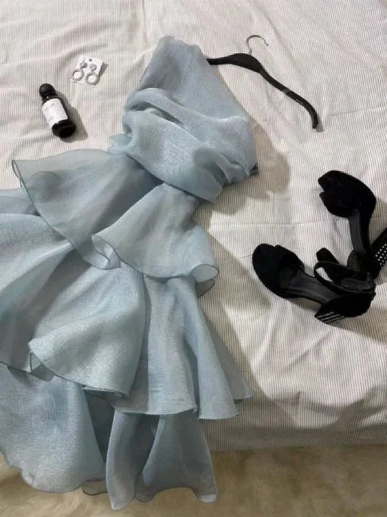Blue Short Party Dress Homecoming Dress Y1258 by simplepromdress