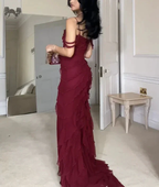 Sexy Slit Mermiad Prom Dress Long Chiffon Evening Dress Party Gown Y7547 by simplepromdress
