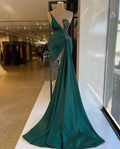 Green dresses for women party mermaid beaded sexy evening dresses short Y129 by simplepromdress