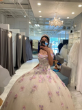 Stunning Off The Shoulder Floral Applique Quinceanera Dress Ball Gown Sweet 16 Dress Y4513 by simplepromdress